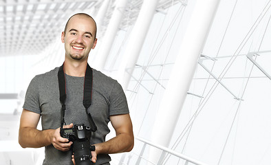 Image showing young photographer