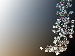 Image showing Large diamonds or gems flow