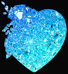 Image showing Blue Broken Heart: unrequited love