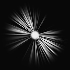 Image showing Beams of light: shining star in the dark