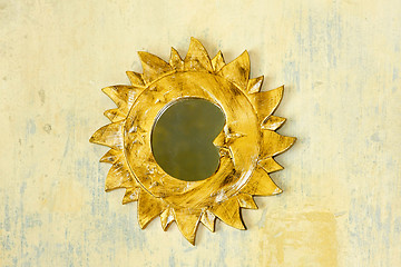 Image showing Golden sun frame