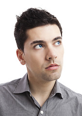 Image showing Young man thinking