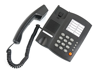 Image showing Black telephone