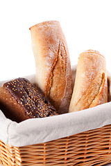 Image showing fresh bread in a basket