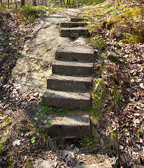 Image showing Old brick stair