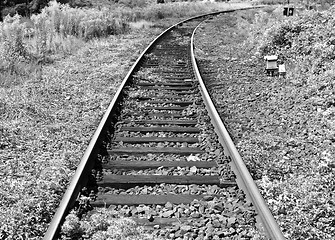 Image showing Railway railroad tracks