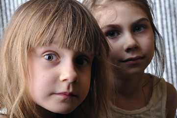 Image showing serious children