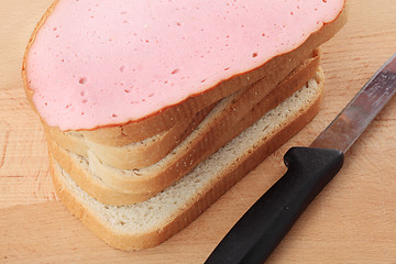 Image showing The sausage sandwich