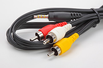 Image showing RGB cable isolated on the white background