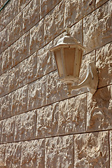 Image showing Wall and lamp