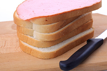 Image showing The sausage sandwich