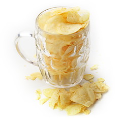 Image showing The toby jug filled with chips