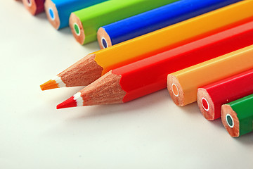 Image showing Many pencils