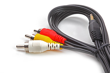 Image showing RGB cable isolated on the white background