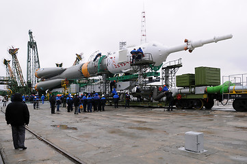Image showing Soyuz Spacecraft at Launch Pad