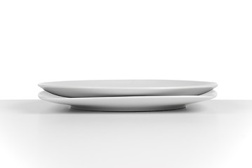 Image showing Empty white ceramic dish