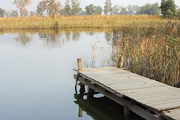 Image showing Jetty on a lake 