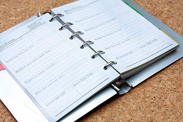 Image showing schedule book