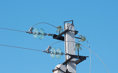 Image showing Old Fashion Electrical Insulators