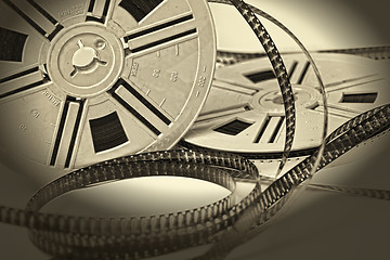 Image showing aged vintage 8mm film movie
