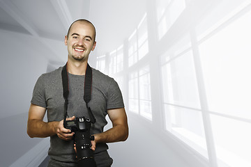 Image showing young photographer