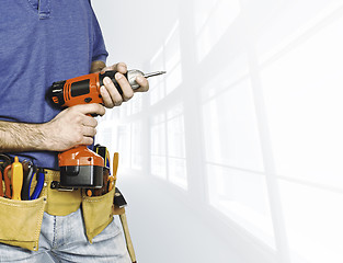 Image showing manual worker background