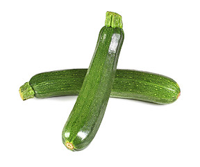 Image showing   zucchini courgette isolated on white