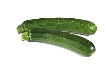 Image showing green zucchini isolated on white