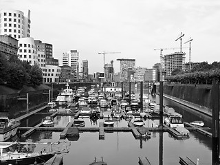 Image showing Duesseldorf mediahafen harbour