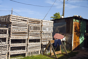 Image showing lobster pot traps Corn Island Nicaragua