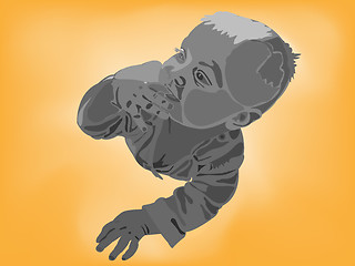 Image showing Vector illustration of the baby