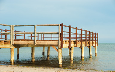 Image showing Beach footbridge