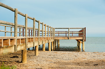 Image showing Beach footbridge