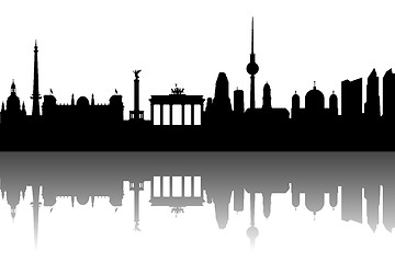 Image showing Silhouette Berlin abstract