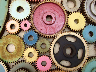 Image showing colored gears