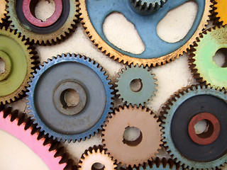 Image showing colored gears