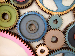 Image showing colored gears