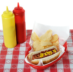 Image showing July 4th, Independence Day, Hot Dog