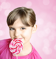 Image showing Girl with lollipop
