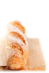 Image showing baguette on the wooden board 