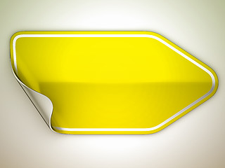 Image showing Yellow hamous sticker or label 