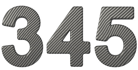 Image showing Carbon fiber font 3 4 5 numerals