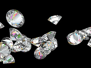 Image showing Large diamonds or gemstones isolated