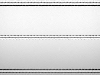 Image showing Light grey horizontal stitched leather background