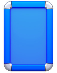 Image showing Blue Billboard or citylight isolated 