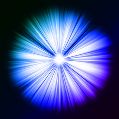 Image showing Colorful Beams of light: shining star