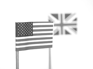 Image showing British and American flags