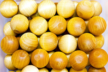 Image showing Wooden balls