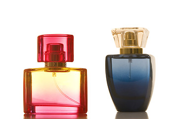 Image showing Perfume in glass bottles 