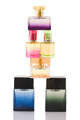 Image showing Perfume in glass bottles 